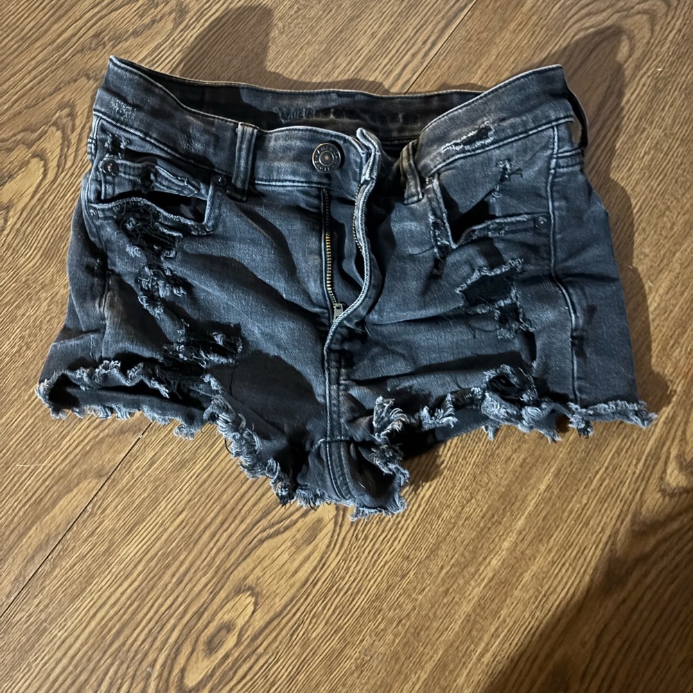 Black Jean shorts